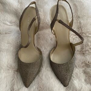 Karen Millen Metallic Gold and Silver Heels